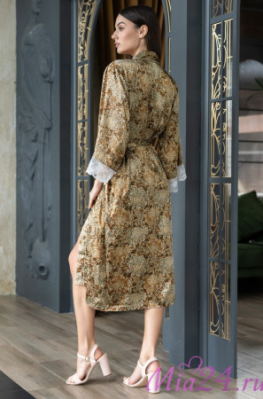 Халат женский длинный шелковый Mia-Amore "Cappuccino" 3119 Халат женский длинный шелковый Mia-Amore "Cappuccino" 3119