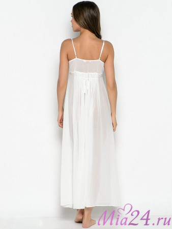 2038437-2.jpg Сорочка женская длинная из шифона Mia-Mia "Milady" 7725 белая