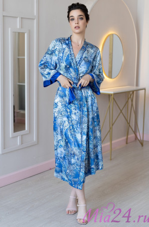 Халат длинный шелковый Mia-Amore "Ariel" 3099 Халат длинный шелковый Mia-Amore "Ariel" 3099