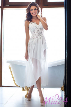 Сорочка женская из шифона длинная Mia-Mia "Venera" 17305 белая Сорочка женская из шифона длинная Mia-Mia "Venera" 17305 белая